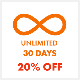 20% OFF Unlimited 30 Days